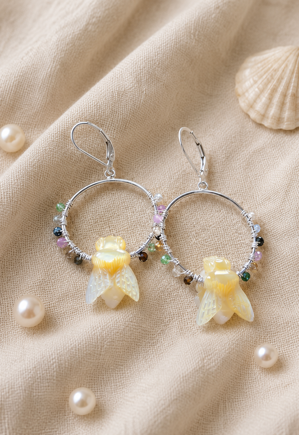 sterling bee hoops