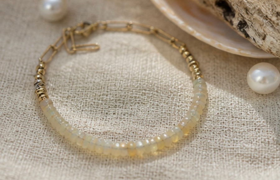 Opal Bracelet with Sterling Silver