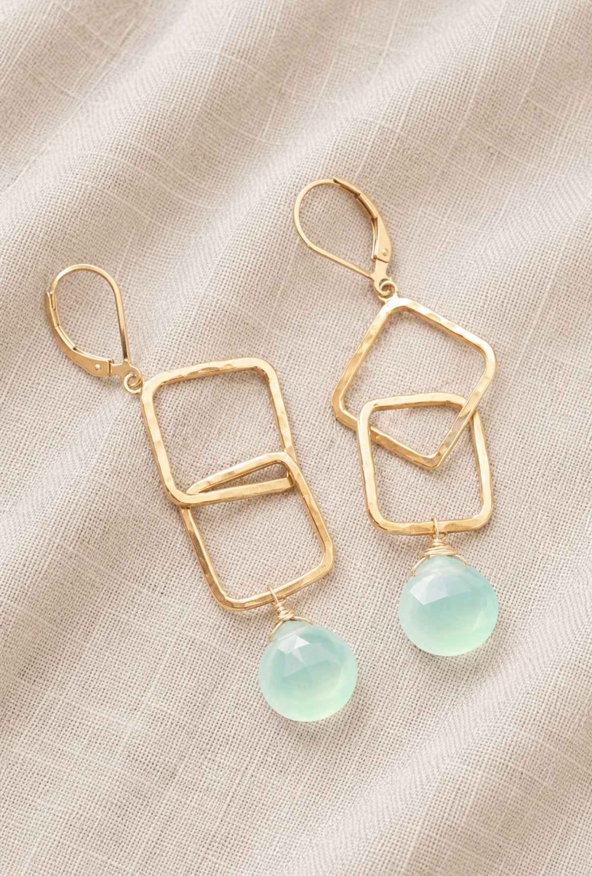 chalcedony dangle earrings