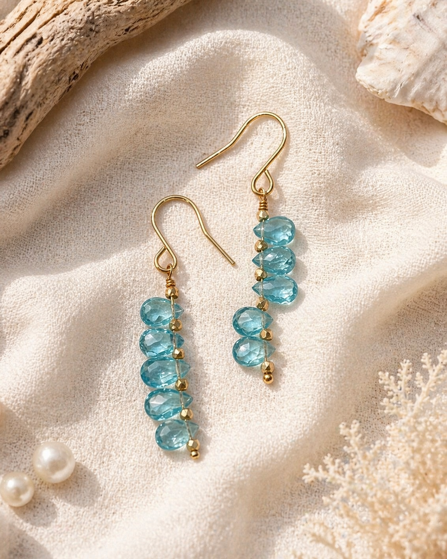 Faceted Apatite Drops