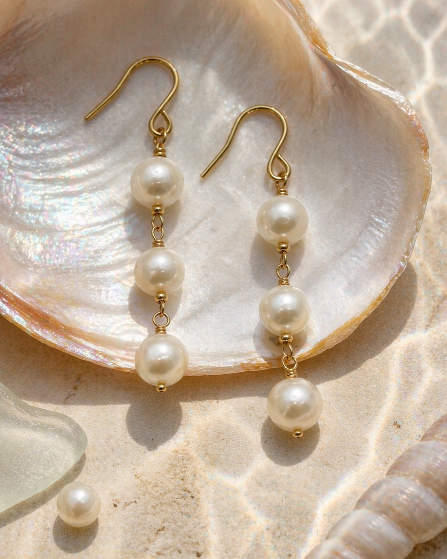 Apatite & Herkimer Keishi Drops — shell