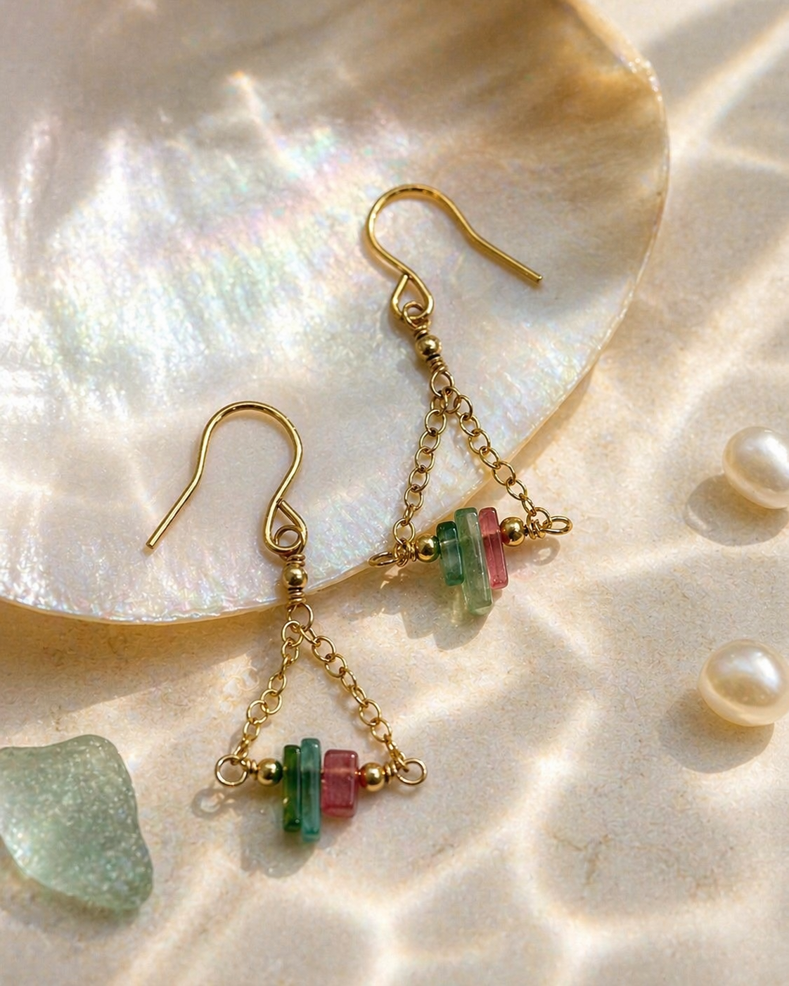 Chunky Tourmaline Drops — shell