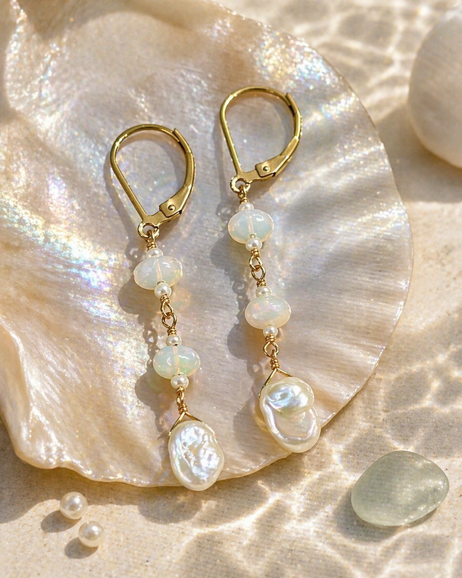 Ethiopian Opal & Keishi Drops
