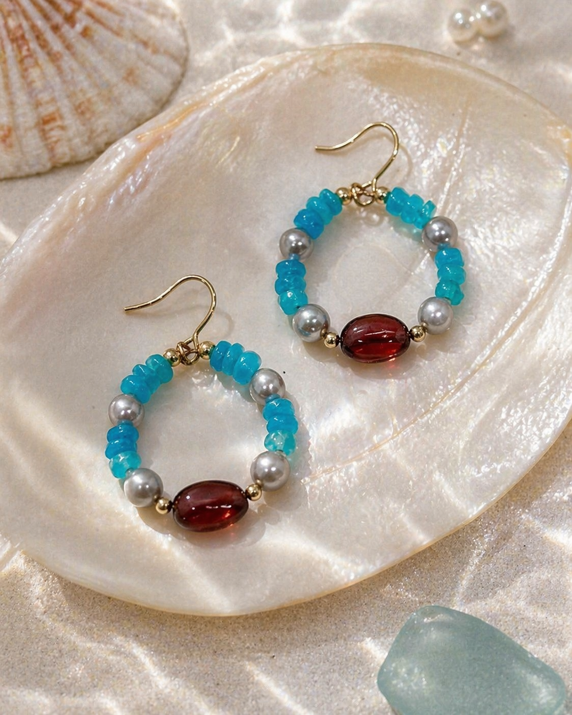Pink Pearl Cluster Drops — shell