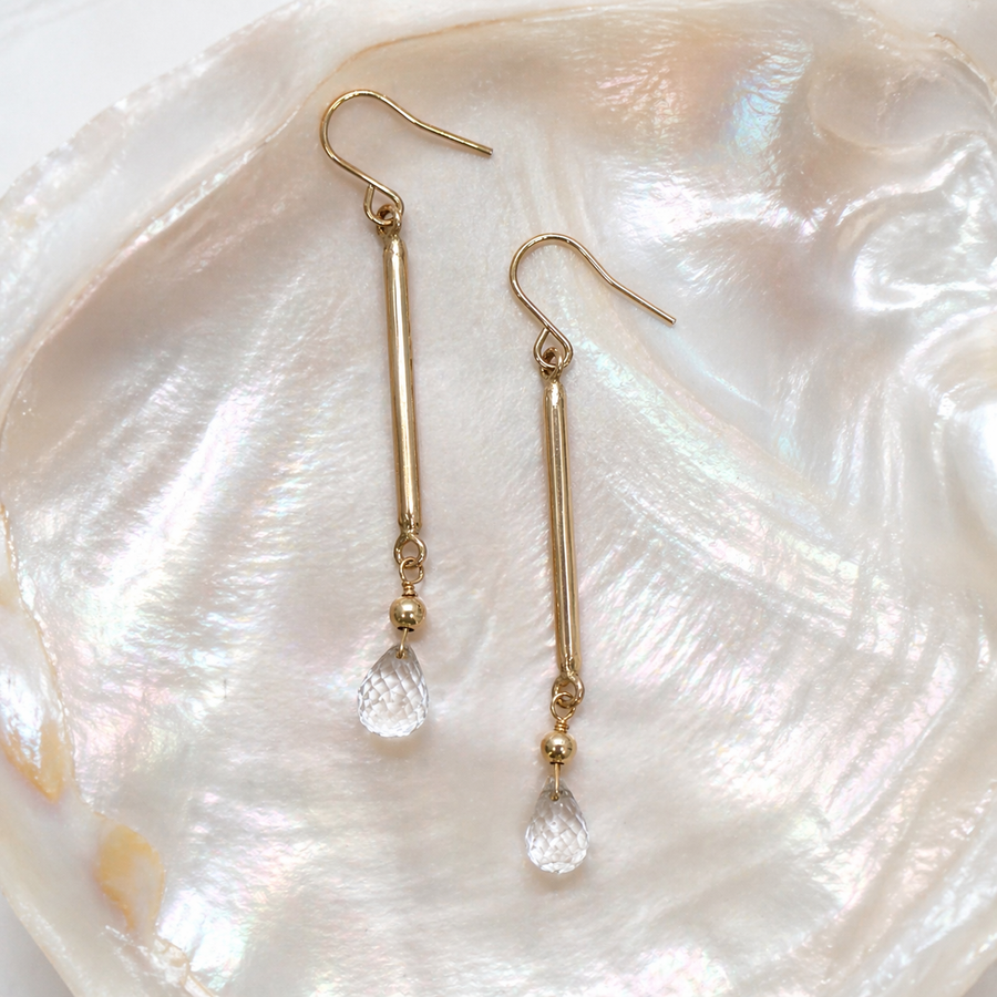 Morganite Bar Drops