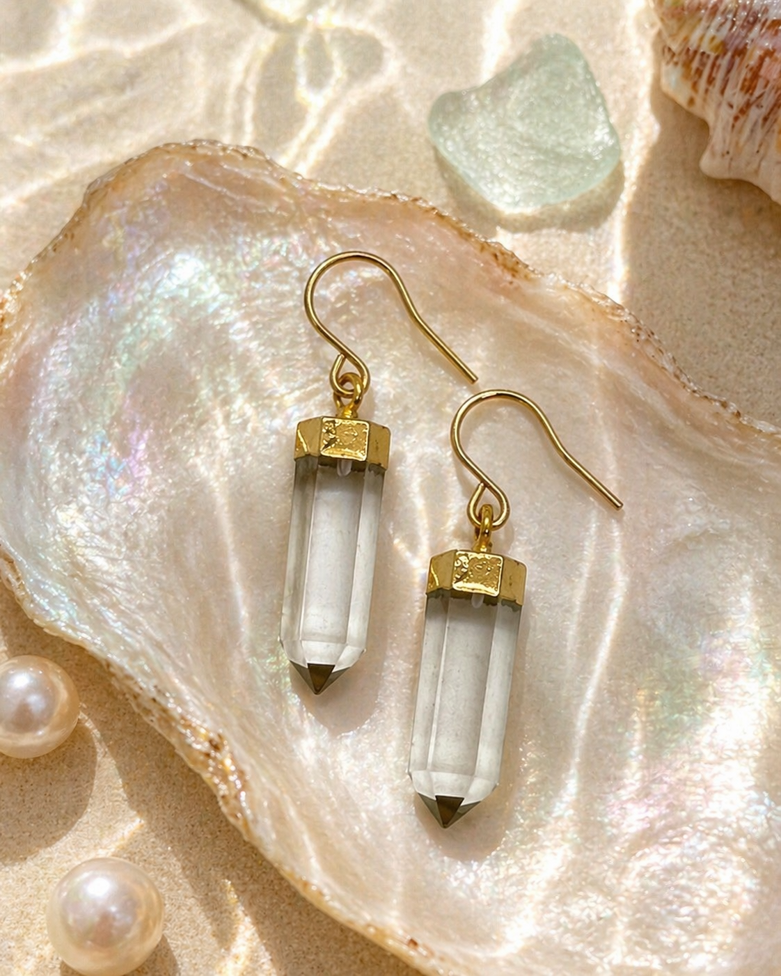 Quartz Point Earrings