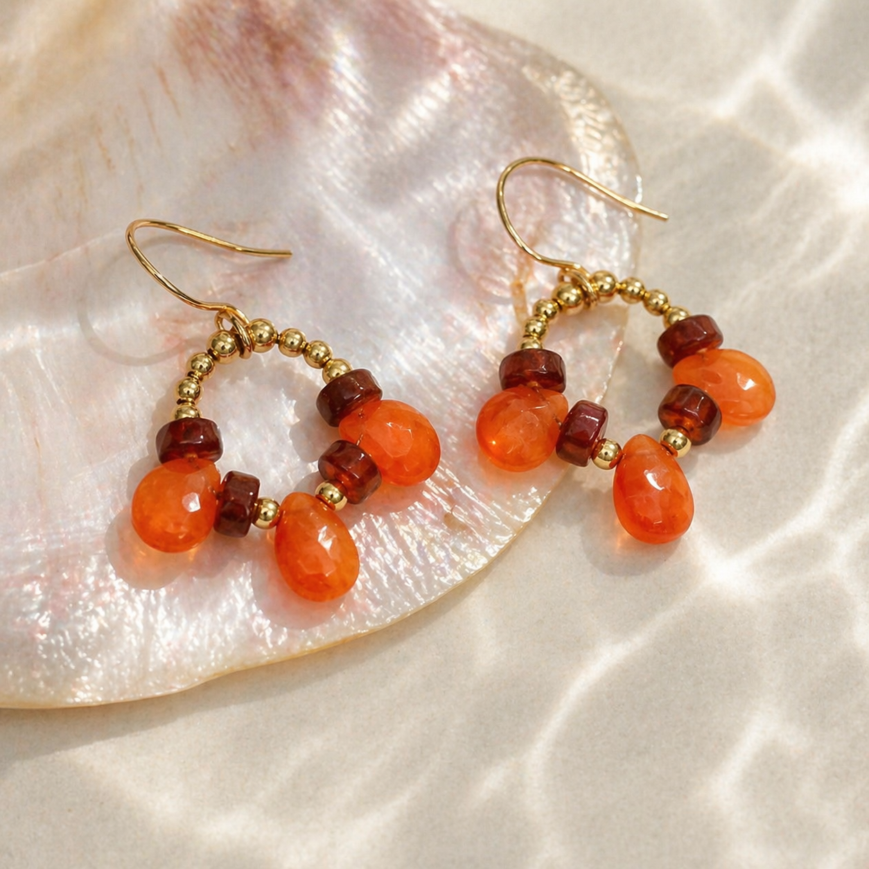 Carnelian & Garnet Drops