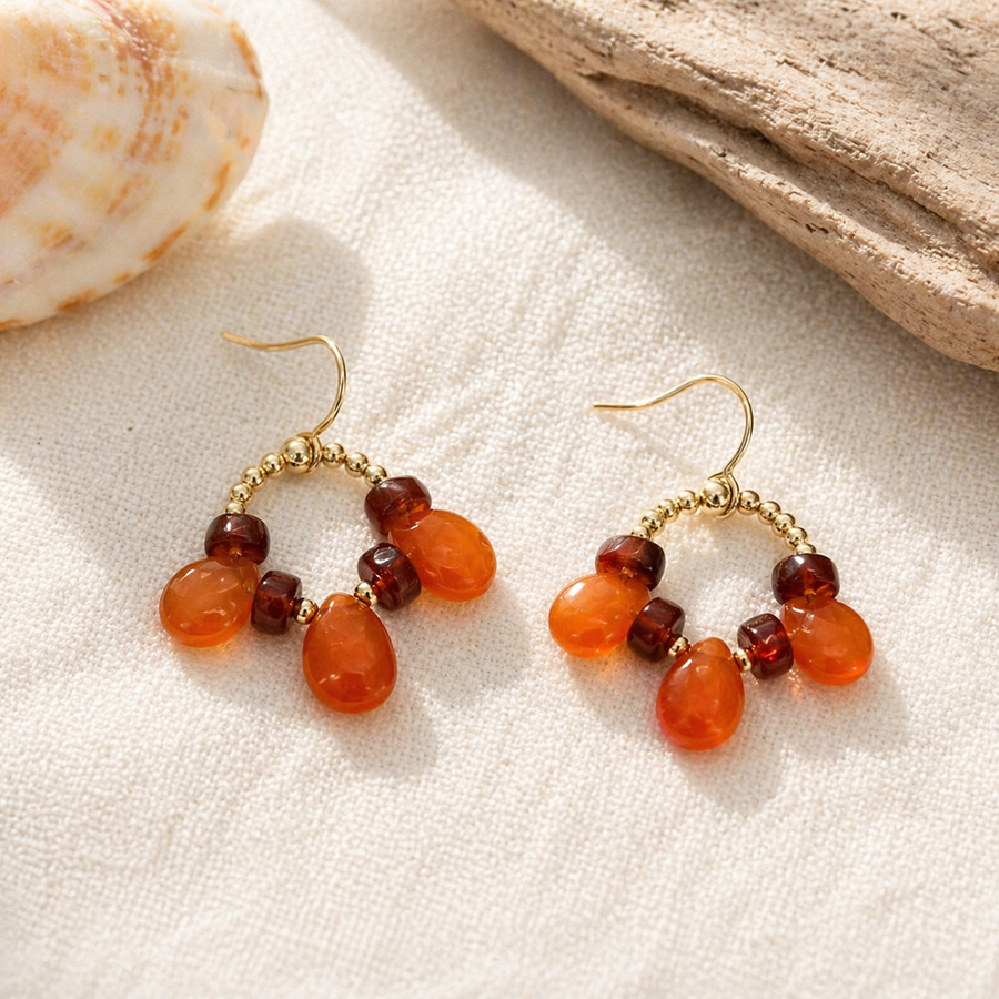 Carnelian & Garnet Drops