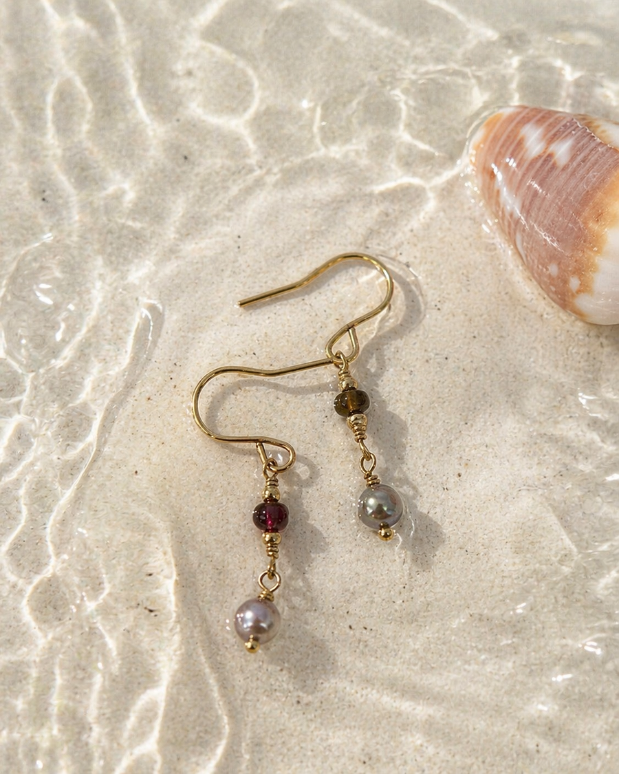 Tourmaline & Akoya Pearl Drops