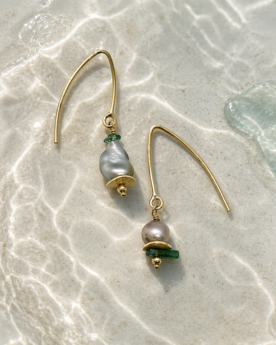 Tourmaline & Pearl Mini Drops